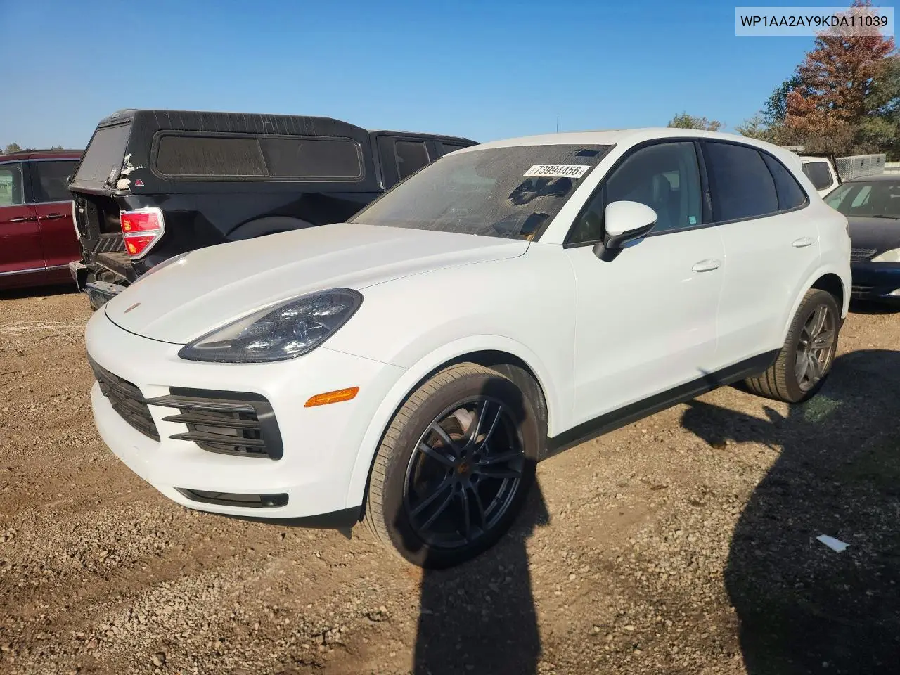 PORSCHE CAYENNE 2019, VIN WP1AA2AY9KDA11039