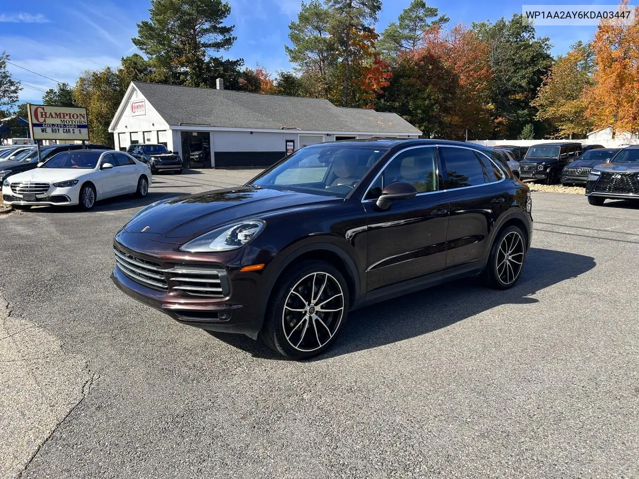 2019 PORSCHE CAYENNE VIN WP1AA2AY6KDA03447 — фото 2