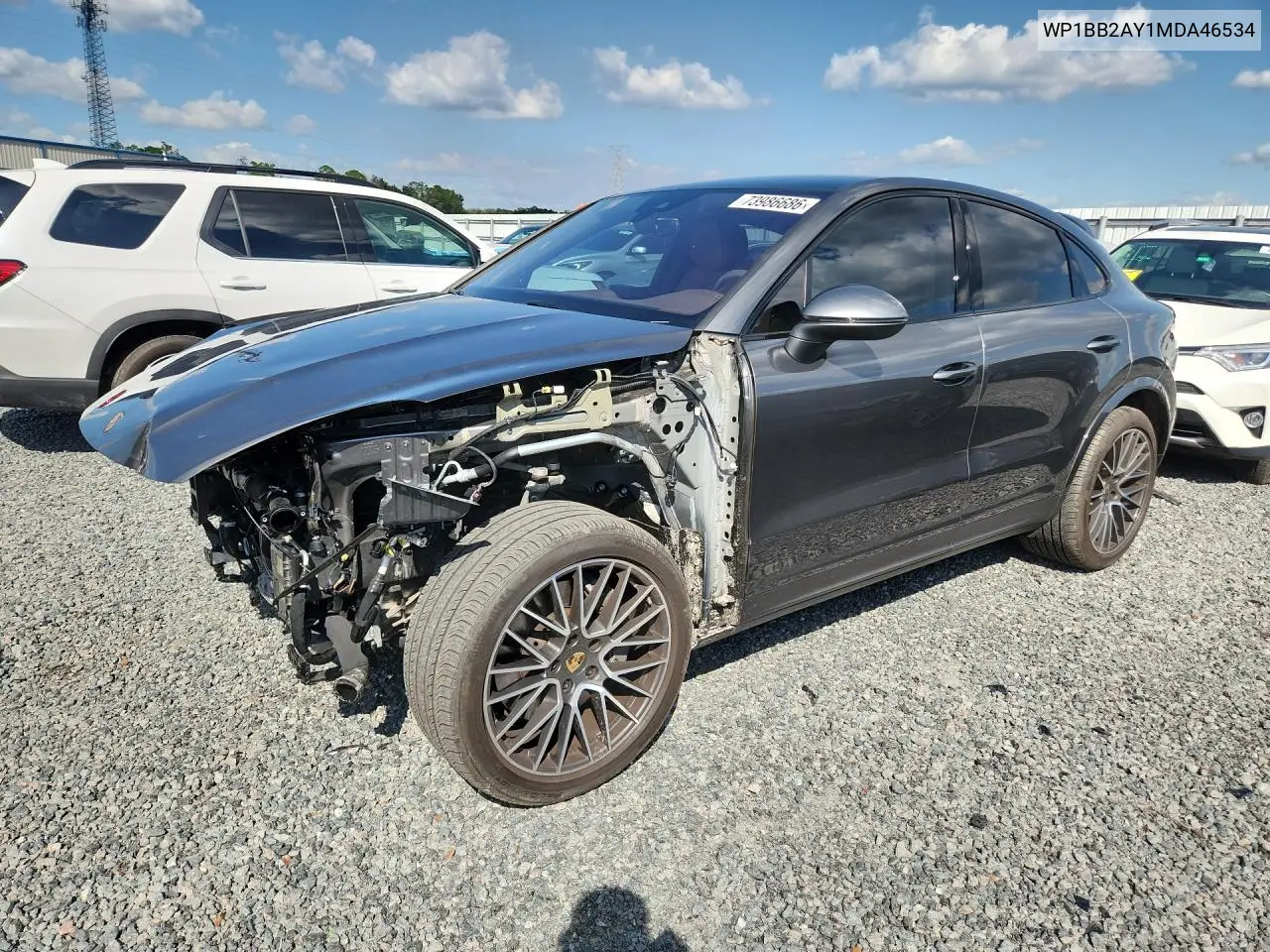 PORSCHE CAYENNE 2021, VIN WP1BB2AY1MDA46534