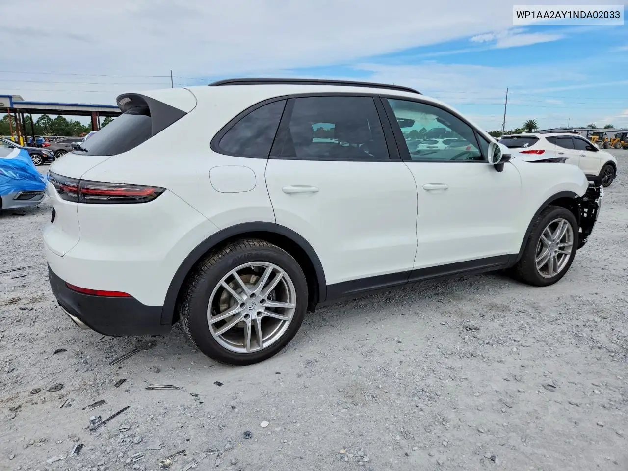 2022 PORSCHE CAYENNE VIN WP1AA2AY1NDA02033 — фото 3