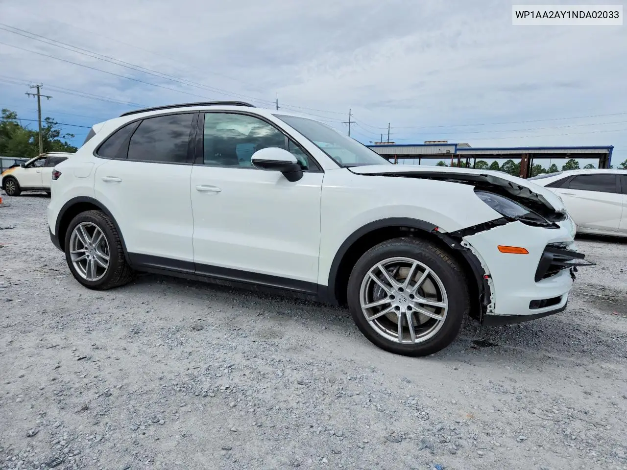 2022 PORSCHE CAYENNE VIN WP1AA2AY1NDA02033 — фото 4