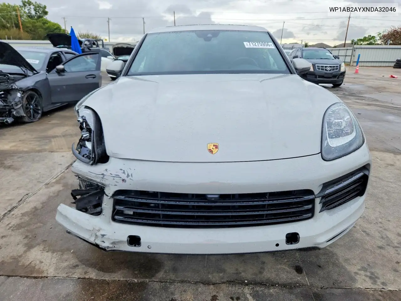 2022 PORSCHE CAYENNE VIN WP1AB2AYXNDA32046 — фото 5