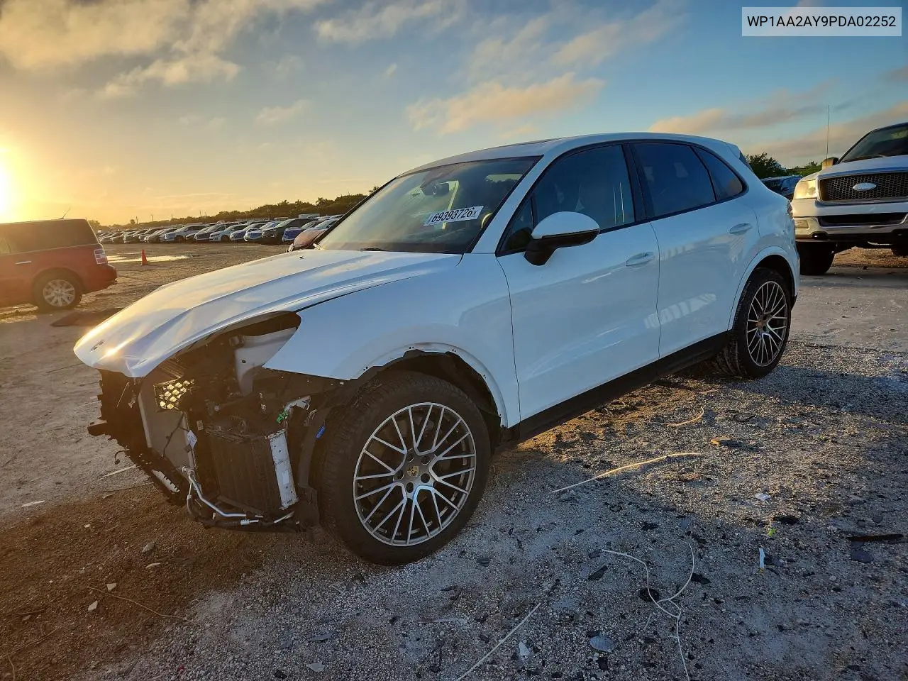 PORSCHE CAYENNE 2023, VIN WP1AA2AY9PDA02252