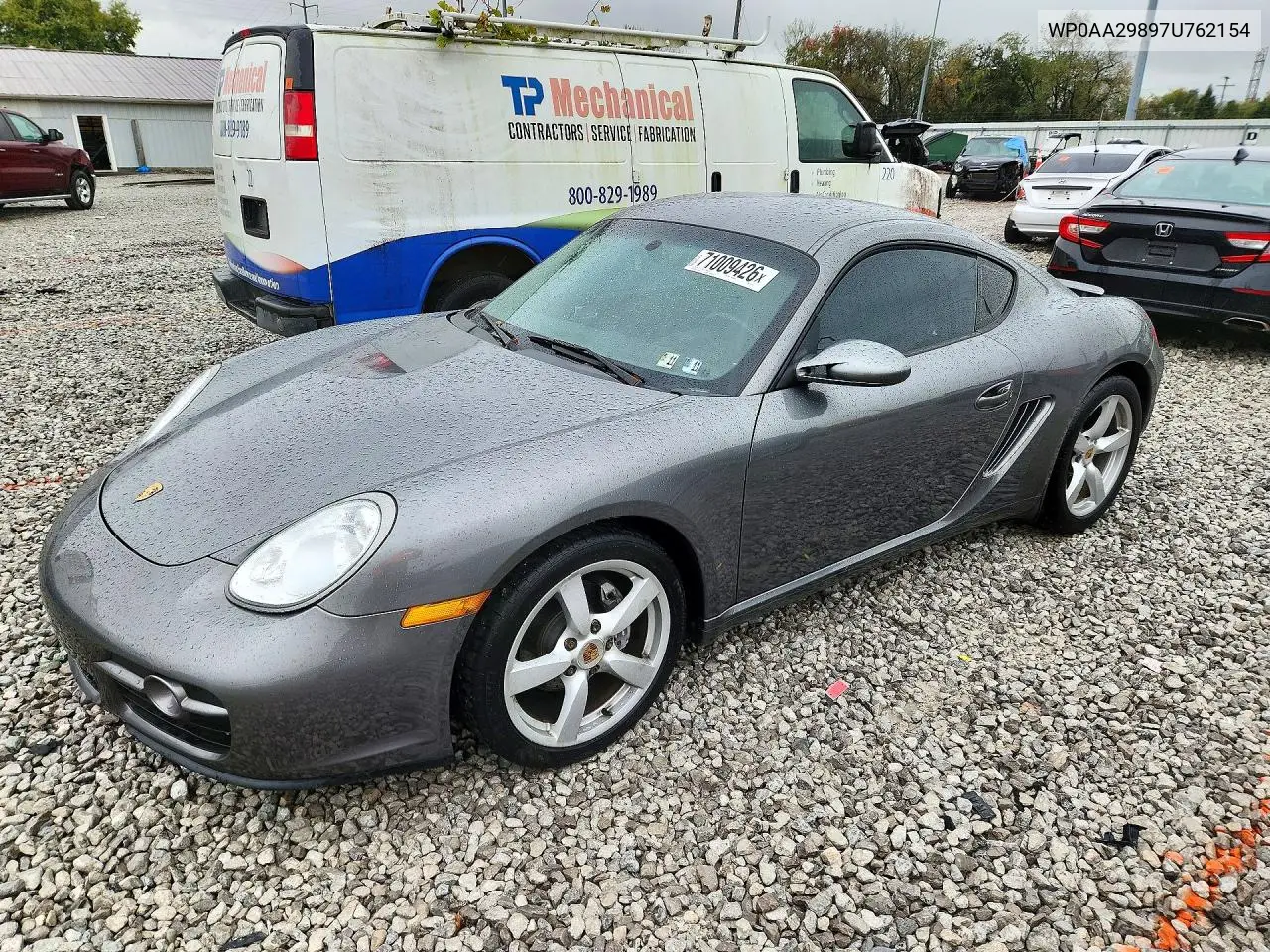 PORSCHE CAYMAN 2007, VIN WP0AA29897U762154