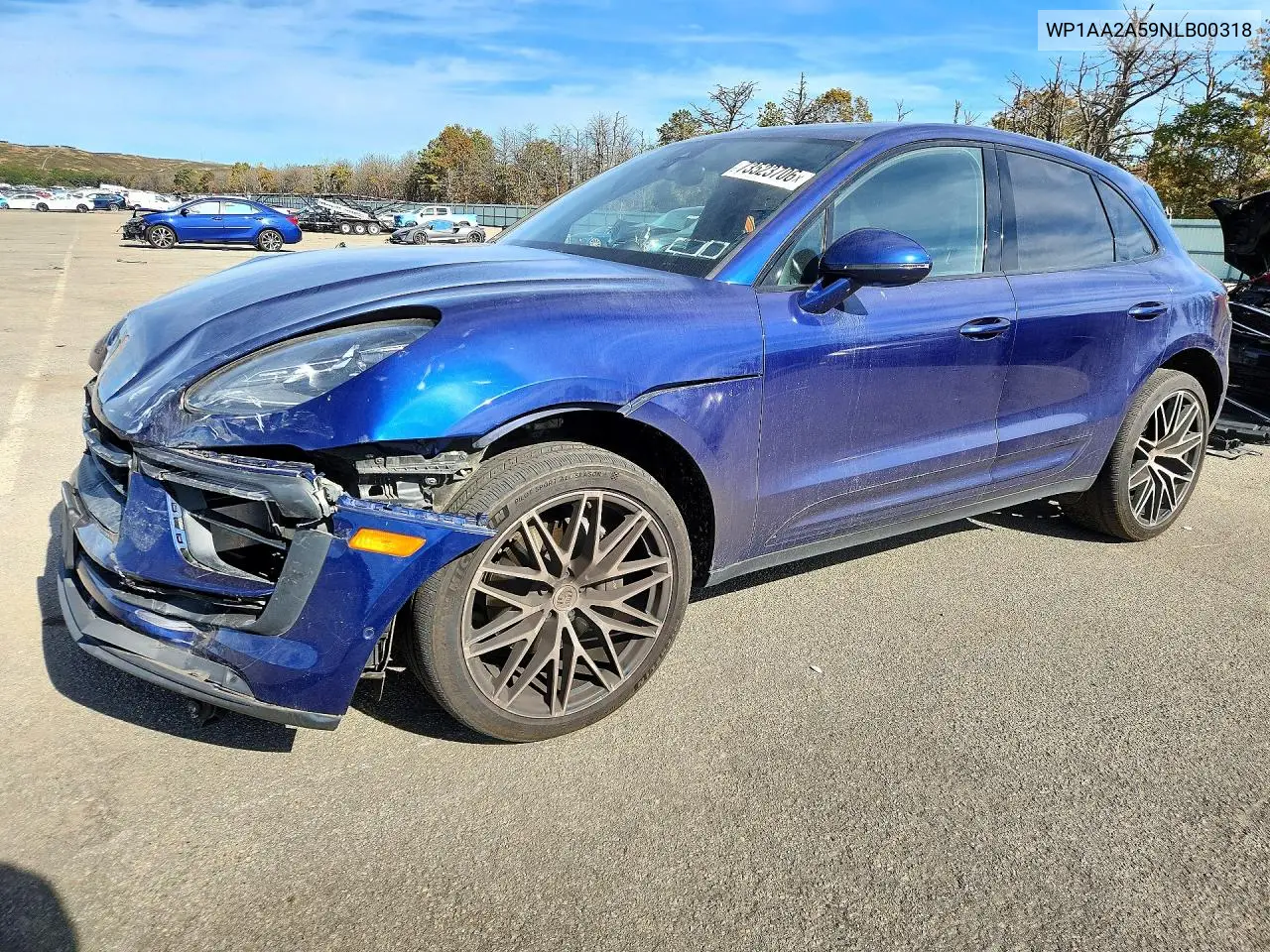 PORSCHE MACAN 2022, VIN WP1AA2A59NLB00318