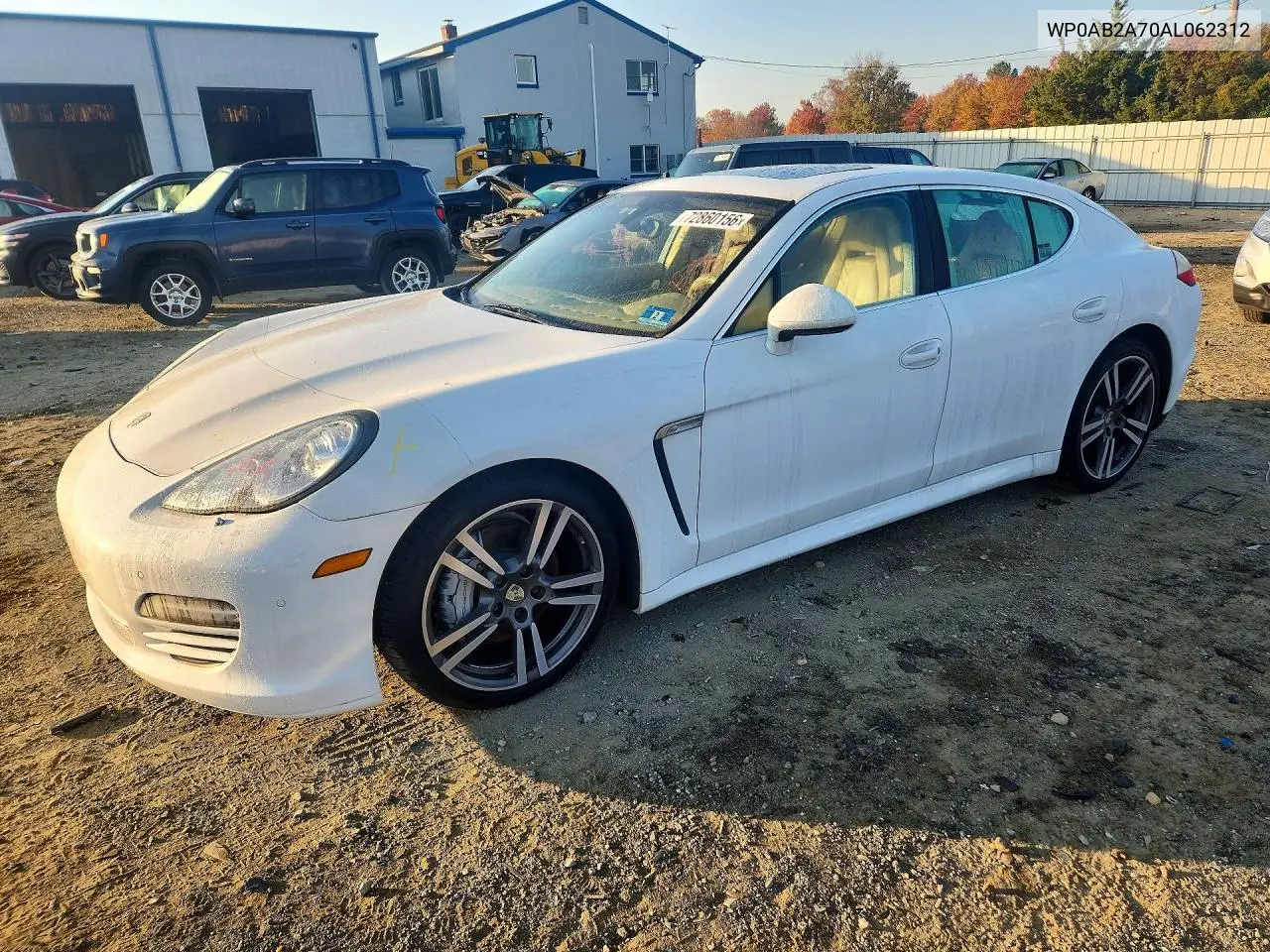 PORSCHE PANAMERA 2010, VIN WP0AB2A70AL062312