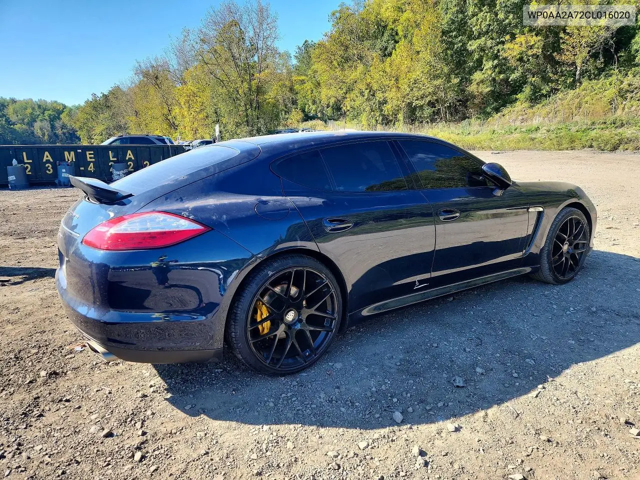 2012 PORSCHE PANAMERA VIN WP0AA2A72CL016020 — фото 3