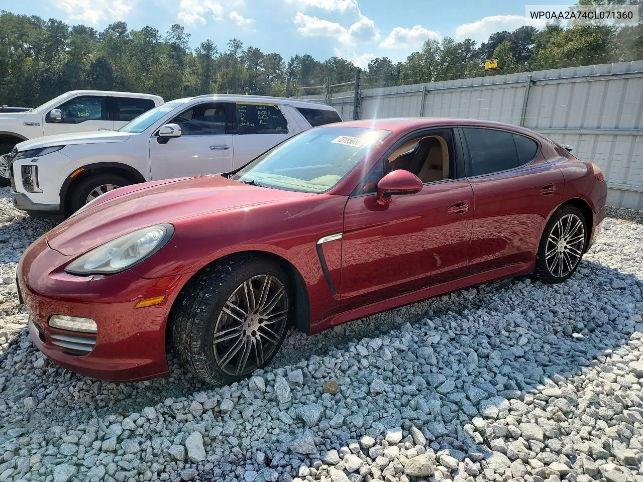 PORSCHE PANAMERA 2012, VIN WP0AA2A74CL071360