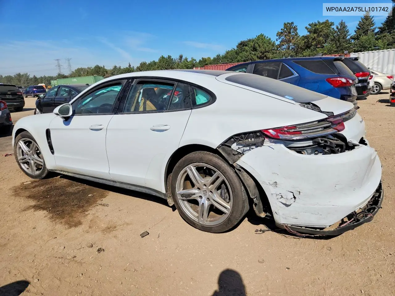 2020 PORSCHE PANAMERA VIN WP0AA2A75LL101742 — фото 2