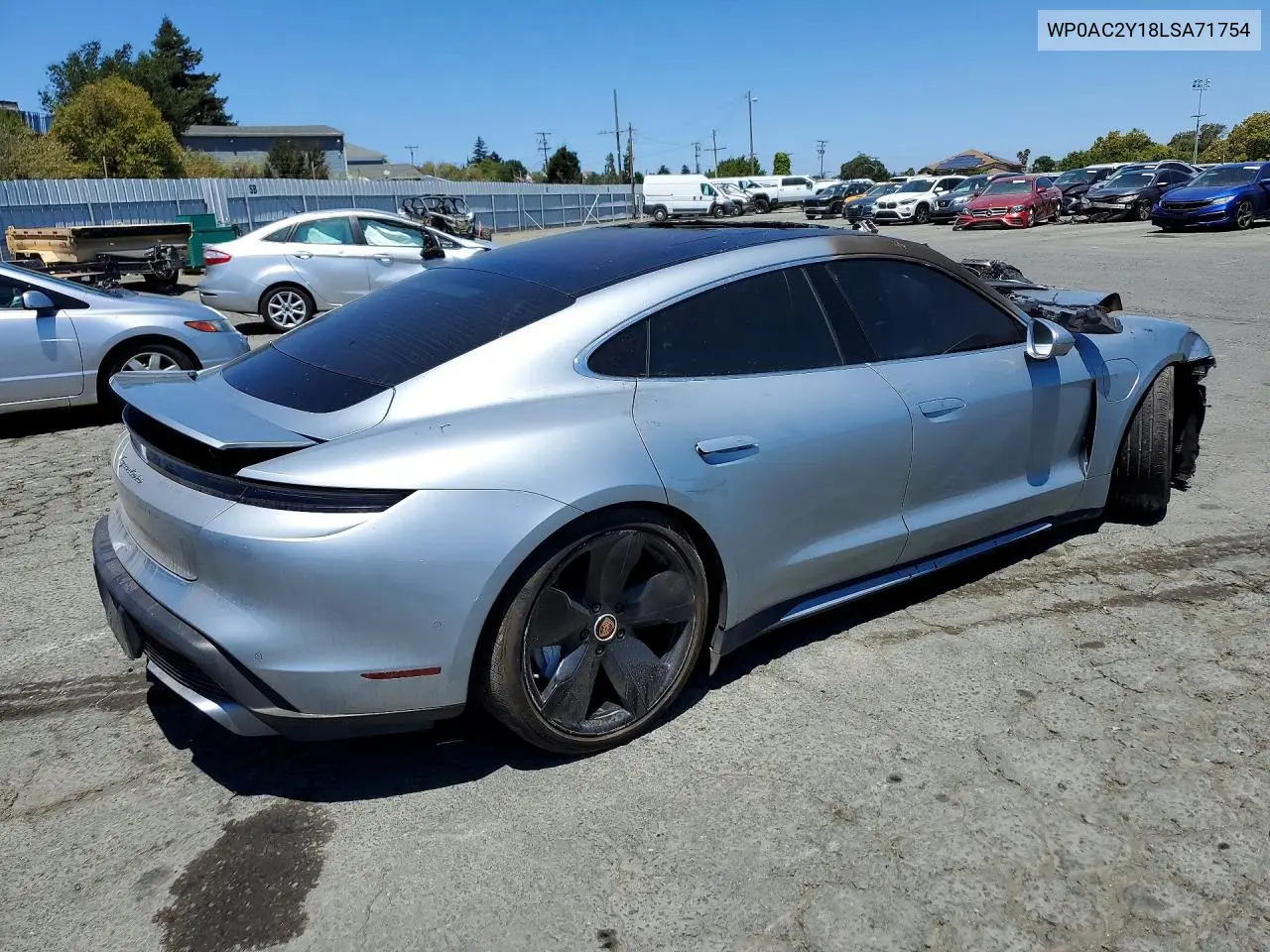 2020 PORSCHE TAYCAN VIN WP0AC2Y18LSA71754 — фото 3