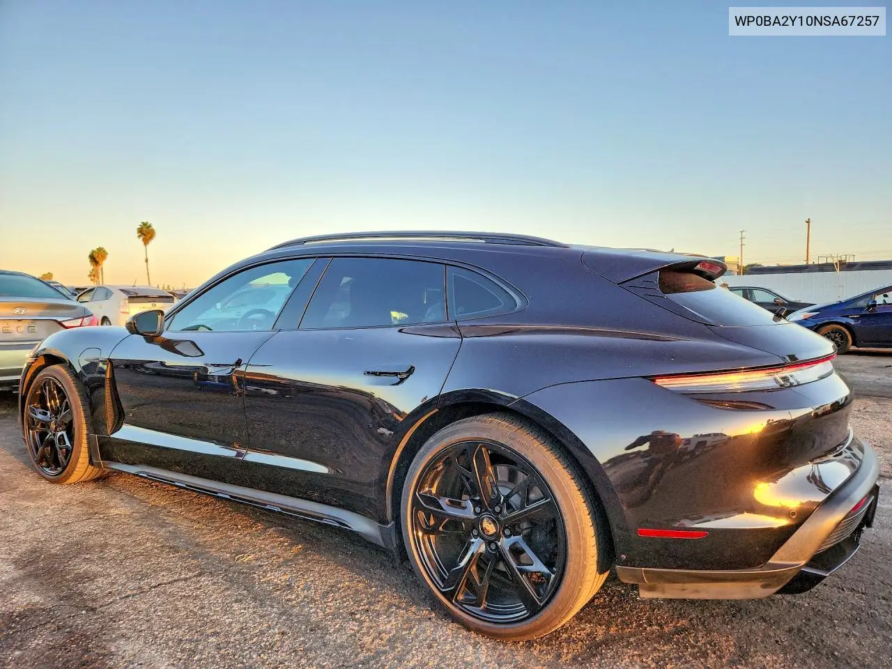 2022 PORSCHE TAYCAN VIN WP0BA2Y10NSA67257 — фото 2