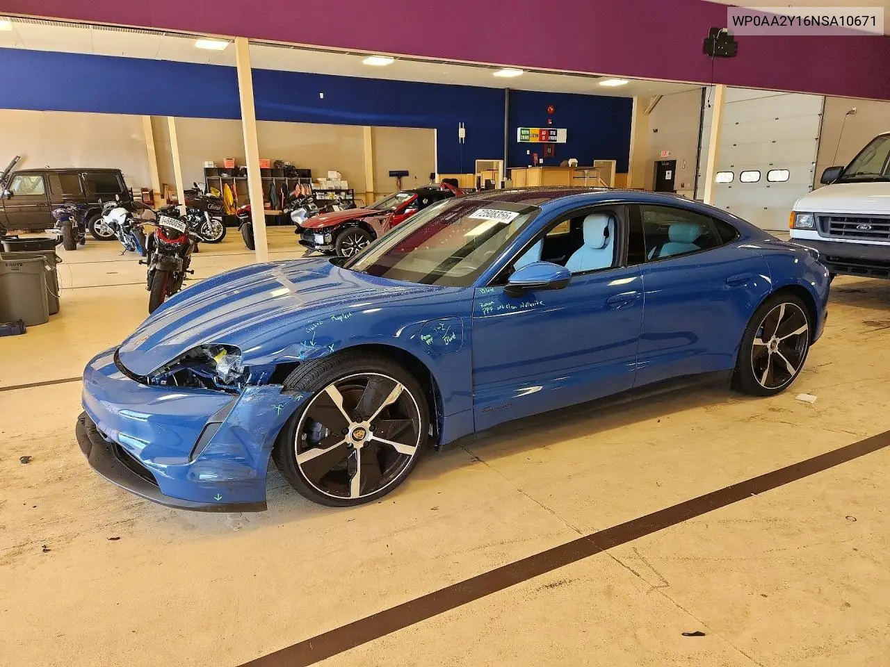 PORSCHE TAYCAN 2022, VIN WP0AA2Y16NSA10671