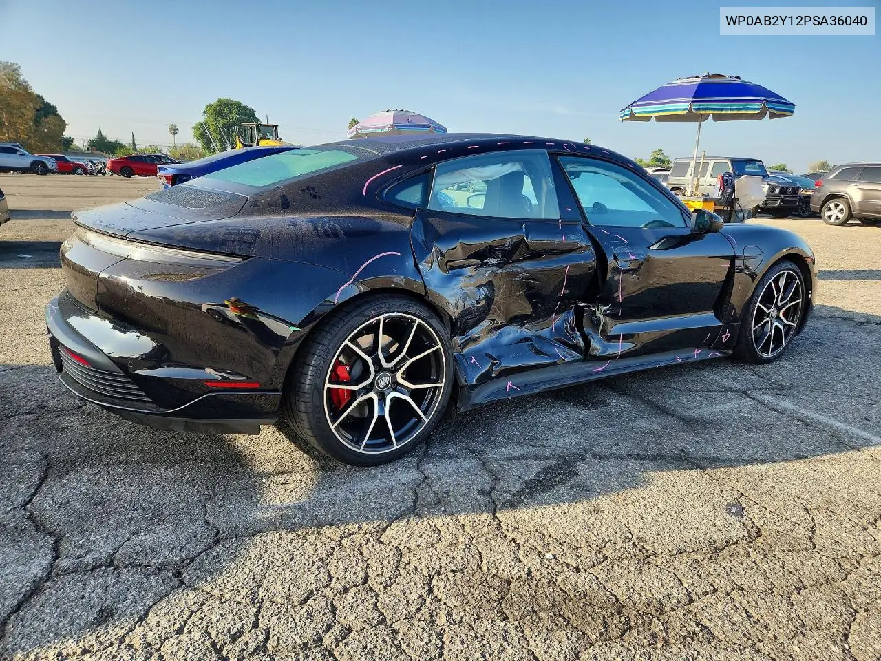 2023 PORSCHE TAYCAN VIN WP0AB2Y12PSA36040 — фото 3
