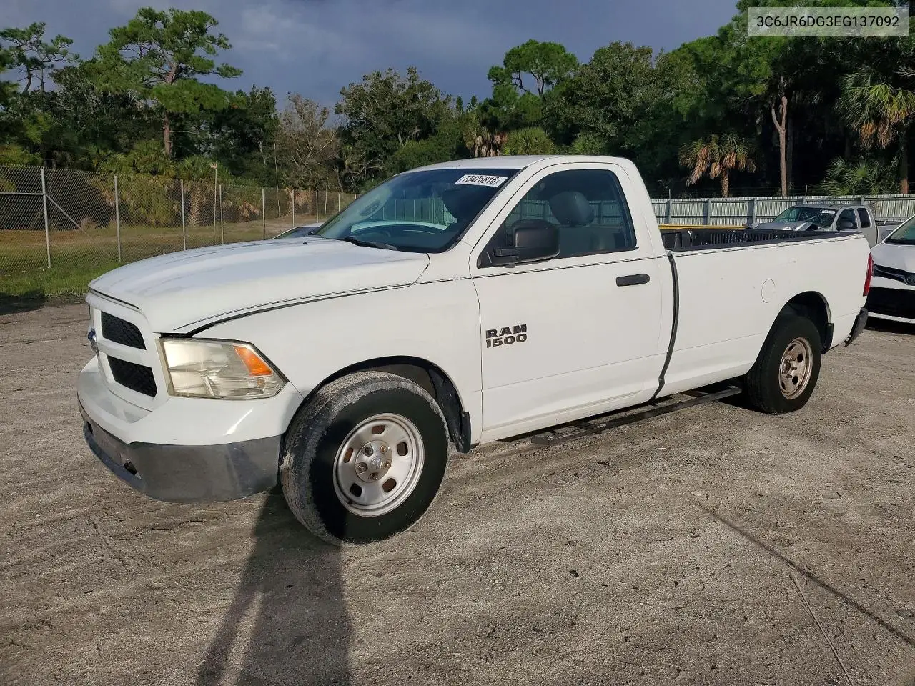RAM 1500 2014, VIN 3C6JR6DG3EG137092