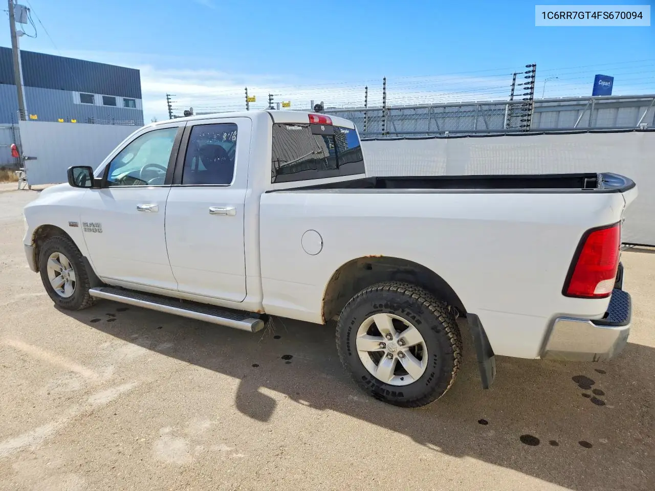 2015 RAM 1500 VIN 1C6RR7GT4FS670094 — фото 2