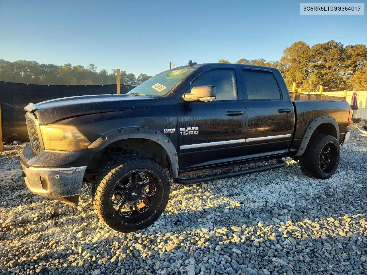 RAM 1500 2016, VIN 3C6RR6LT0GG364017