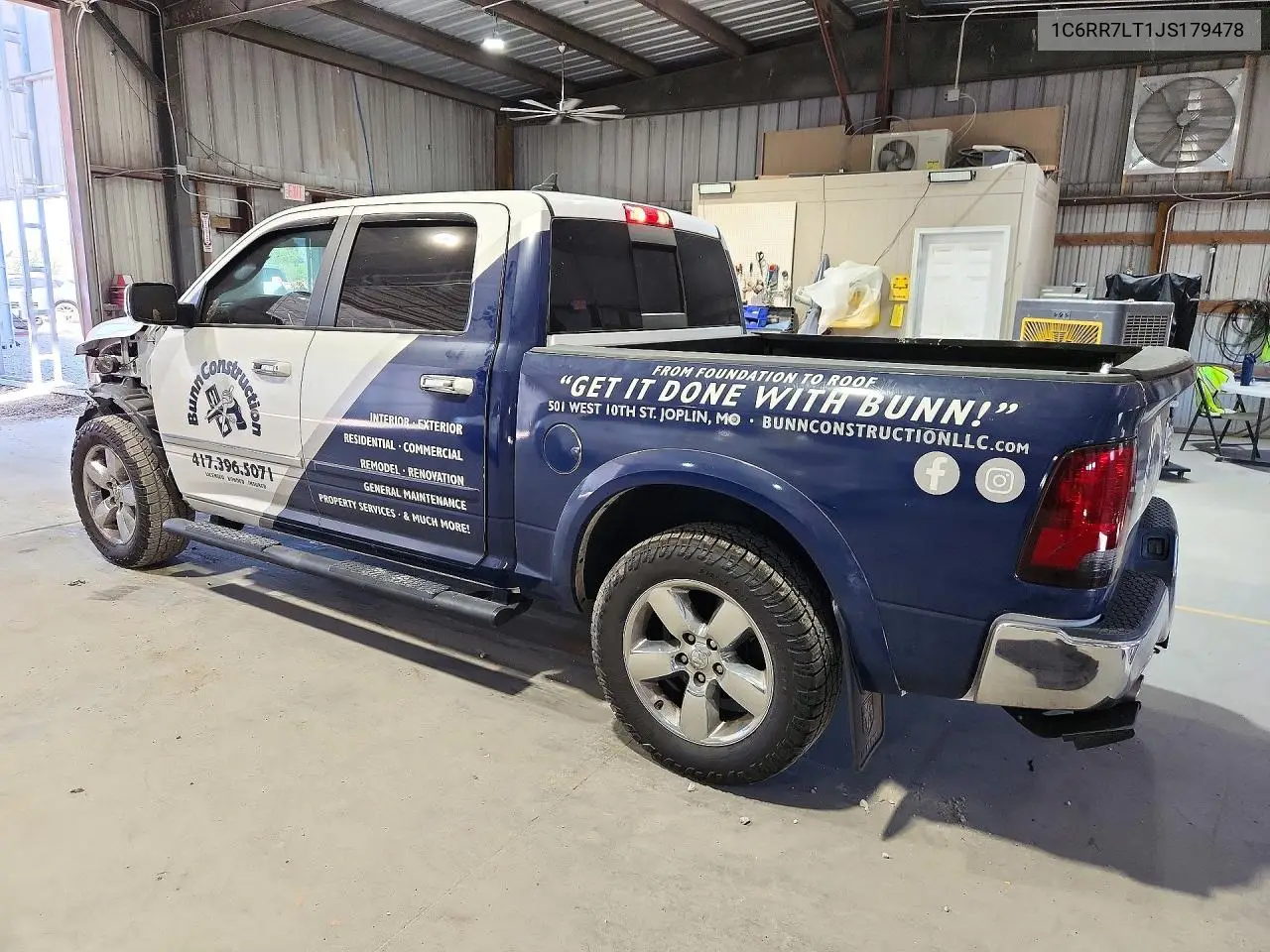 2018 RAM 1500 VIN 1C6RR7LT1JS179478 — фото 2