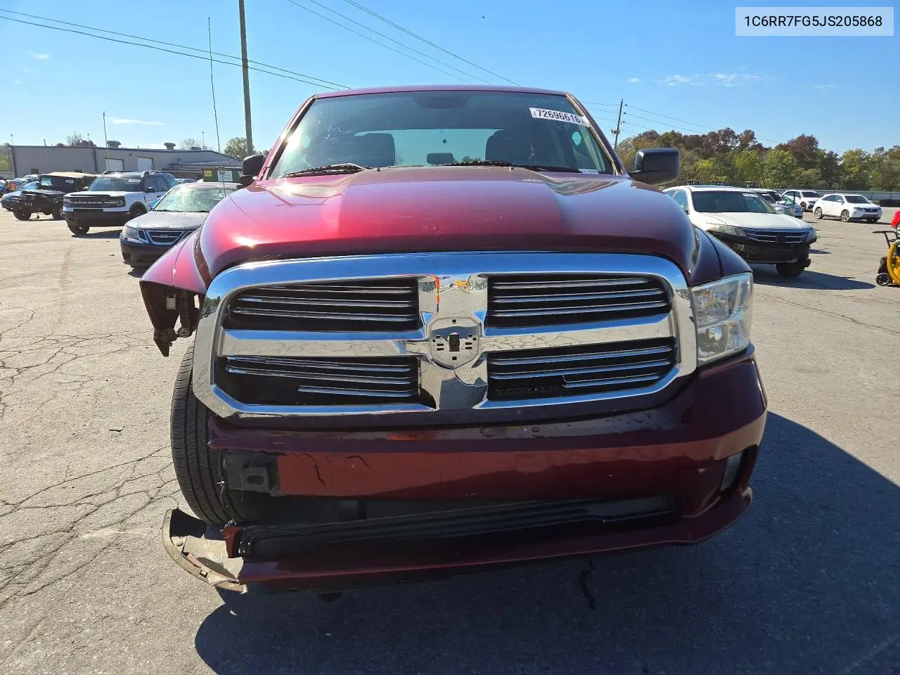 2018 RAM 1500 VIN 1C6RR7FG5JS205868 — фото 5