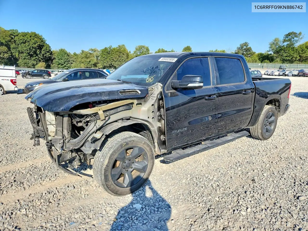 RAM 1500 2019, VIN 1C6RRFFG9KN886742