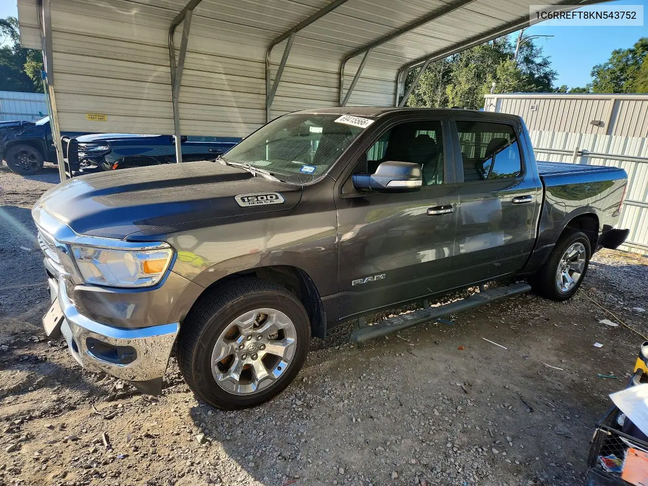 RAM 1500 2019, VIN 1C6RREFT8KN543752