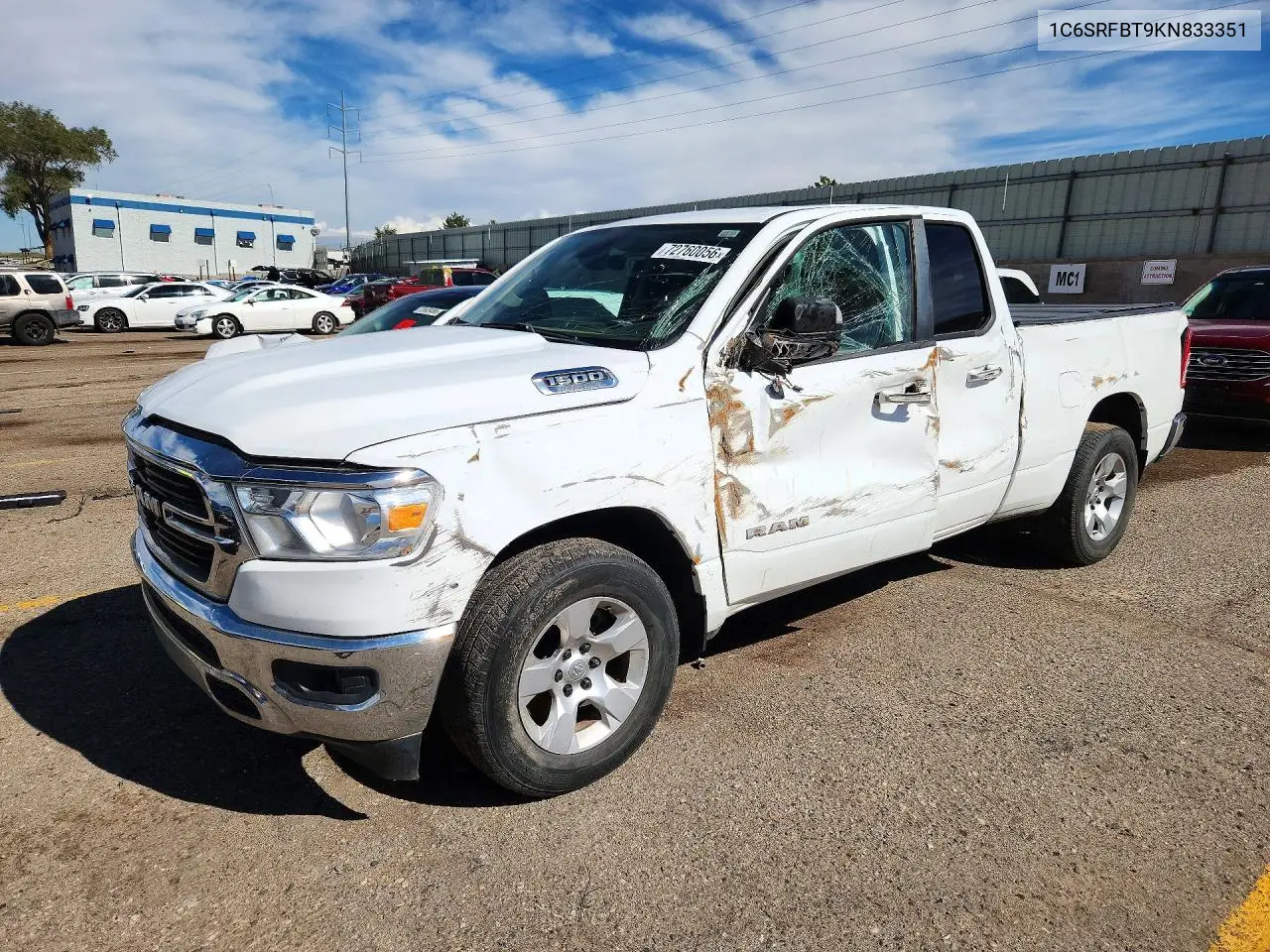 RAM 1500 2019, VIN 1C6SRFBT9KN833351