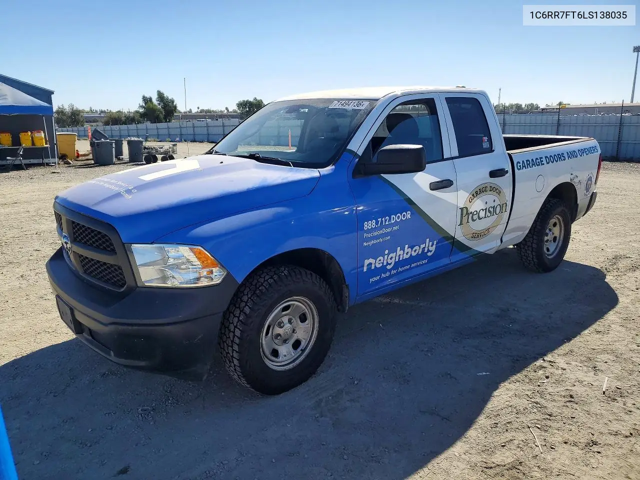 RAM 1500 2020, VIN 1C6RR7FT6LS138035