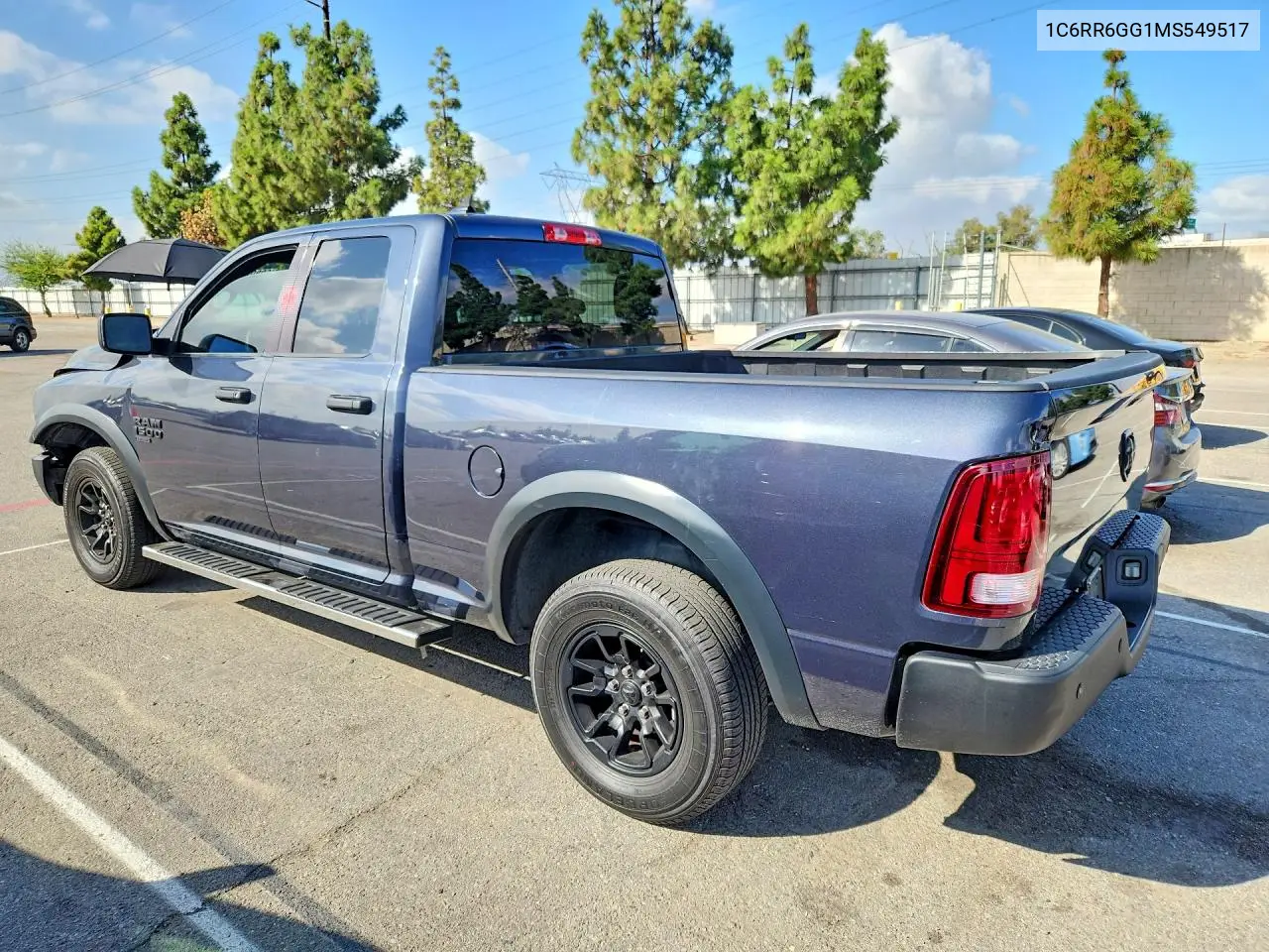 2021 RAM 1500 VIN 1C6RR6GG1MS549517 — фото 2