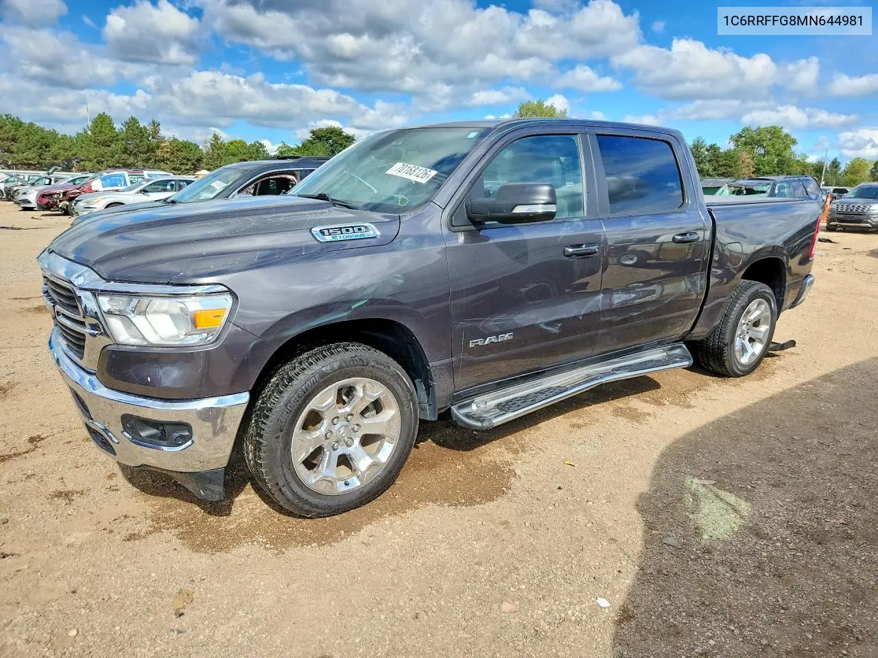 RAM 1500 2021, VIN 1C6RRFFG8MN644981