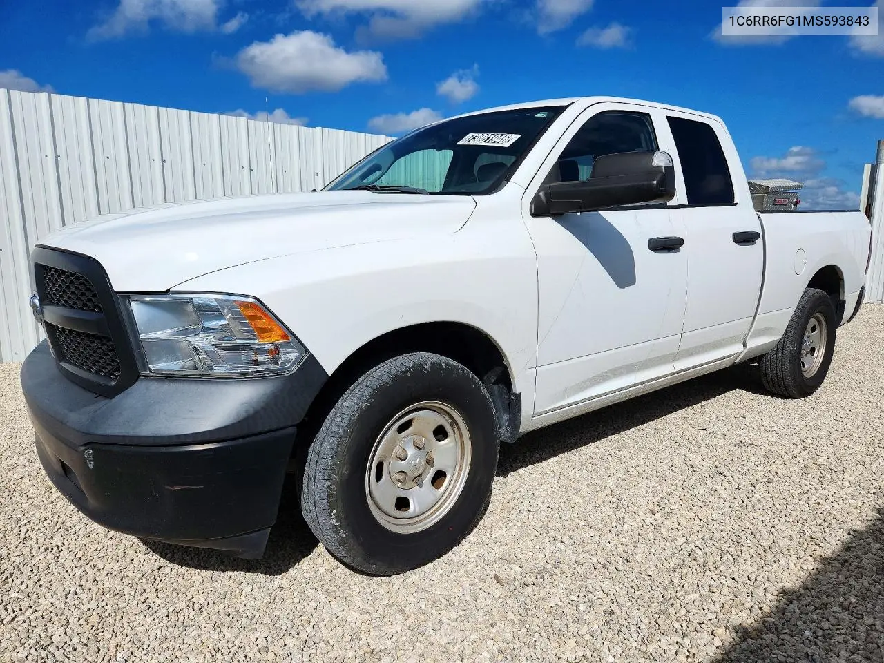 RAM 1500 2021, VIN 1C6RR6FG1MS593843