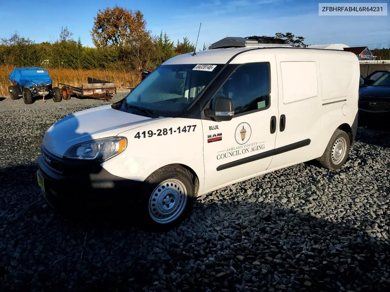 RAM PROMASTER CITY 2020, VIN ZFBHRFAB4L6R64231