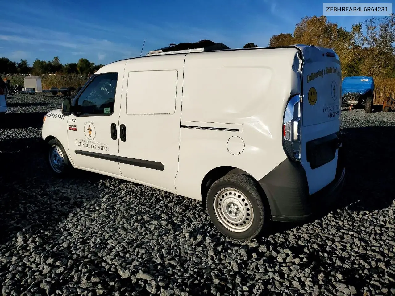 2020 RAM PROMASTER CITY VIN ZFBHRFAB4L6R64231 — фото 2