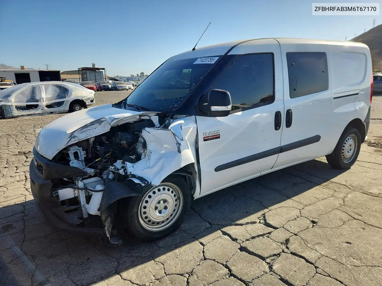 RAM PROMASTER CITY 2021, VIN ZFBHRFAB3M6T67170