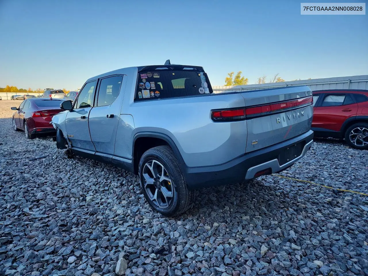 2022 RIVIAN R1T VIN 7FCTGAAA2NN008028 — фото 2