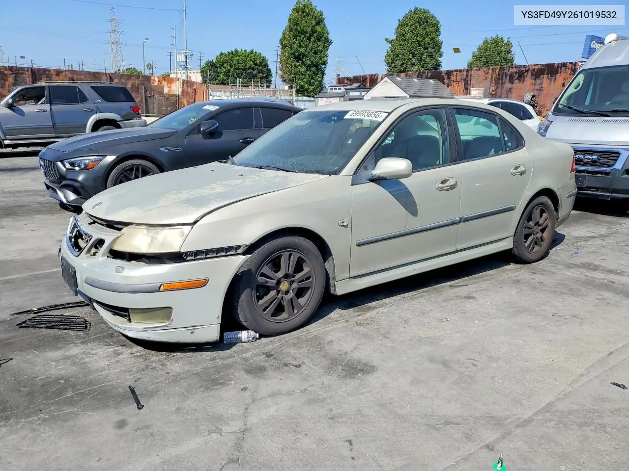 SAAB 9-3 2006, VIN YS3FD49Y261019532