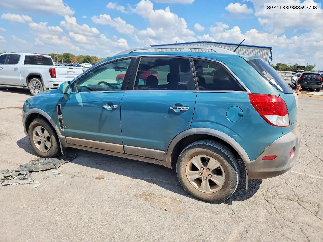 2008 SATURN VUE VIN 3GSCL33P38S597703 — фото 2