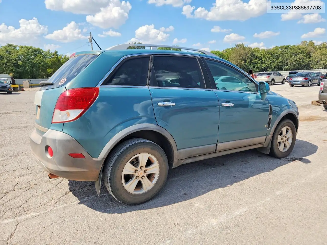 2008 SATURN VUE VIN 3GSCL33P38S597703 — фото 3
