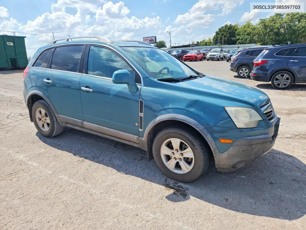 2008 SATURN VUE VIN 3GSCL33P38S597703 — фото 4