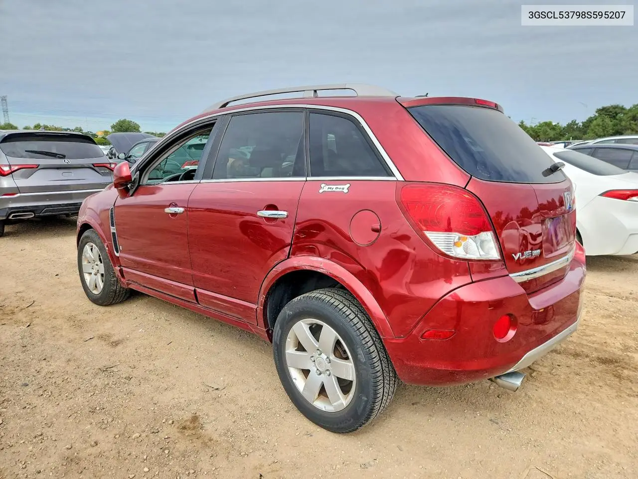 2008 SATURN VUE VIN 3GSCL53798S595207 — фото 2