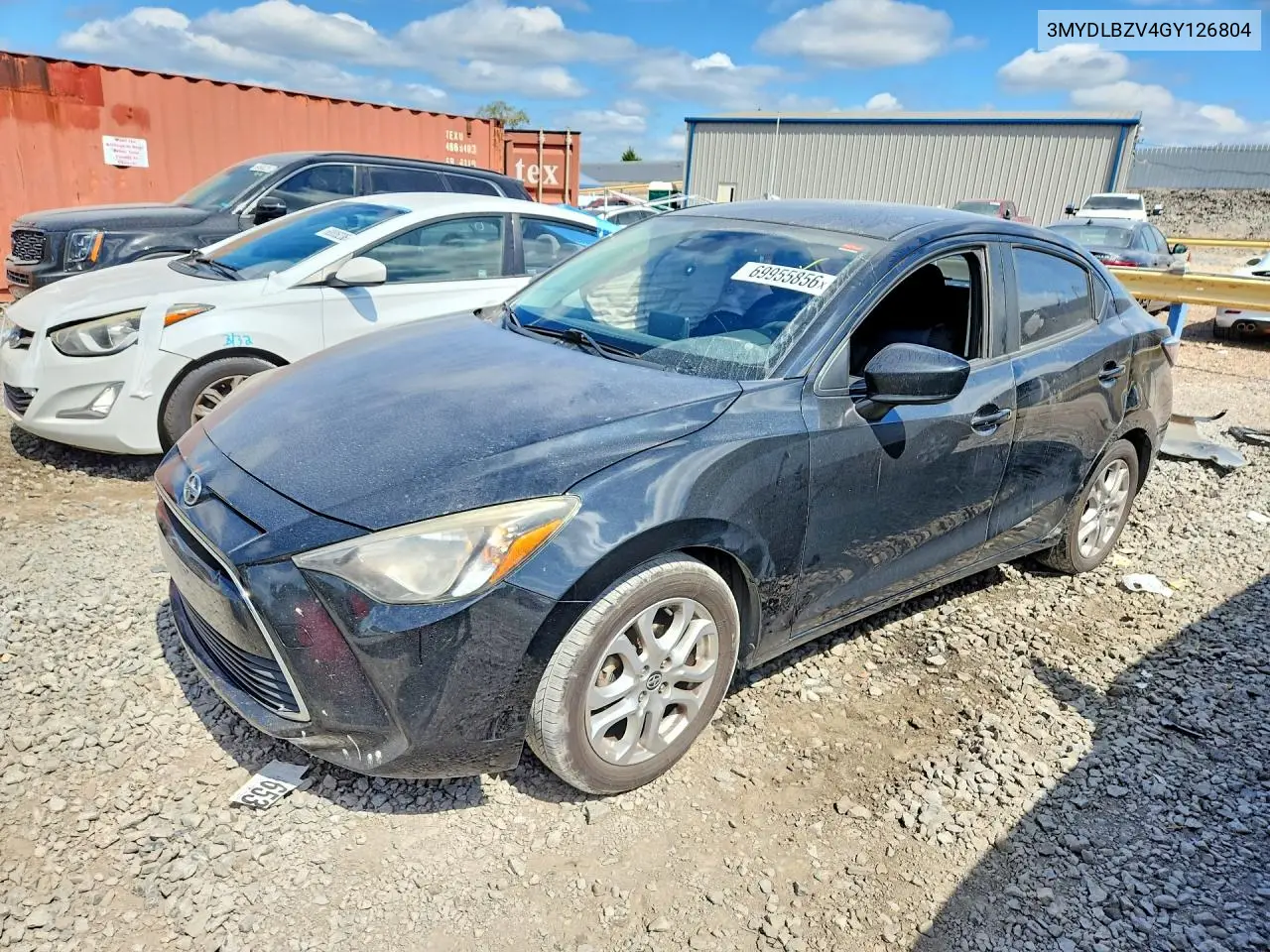 SCION IA 2016, VIN 3MYDLBZV4GY126804