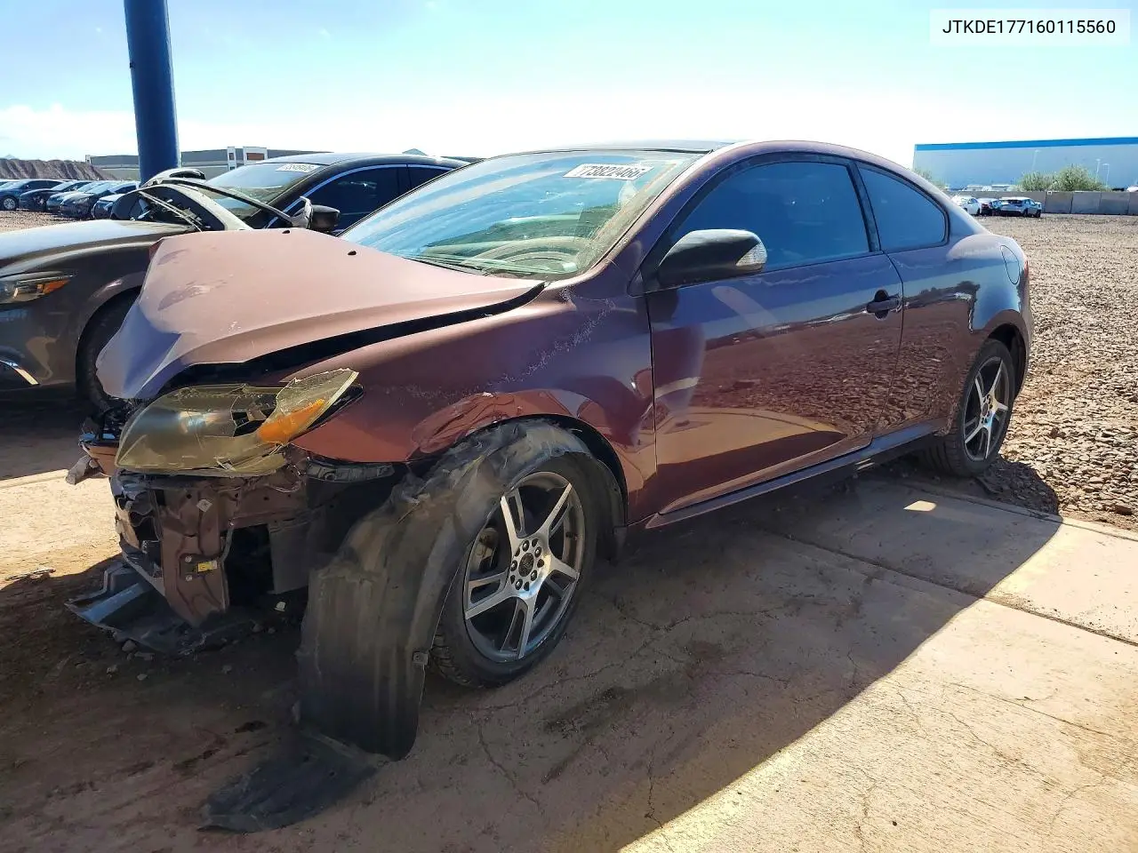 SCION TC 2006, VIN JTKDE177160115560
