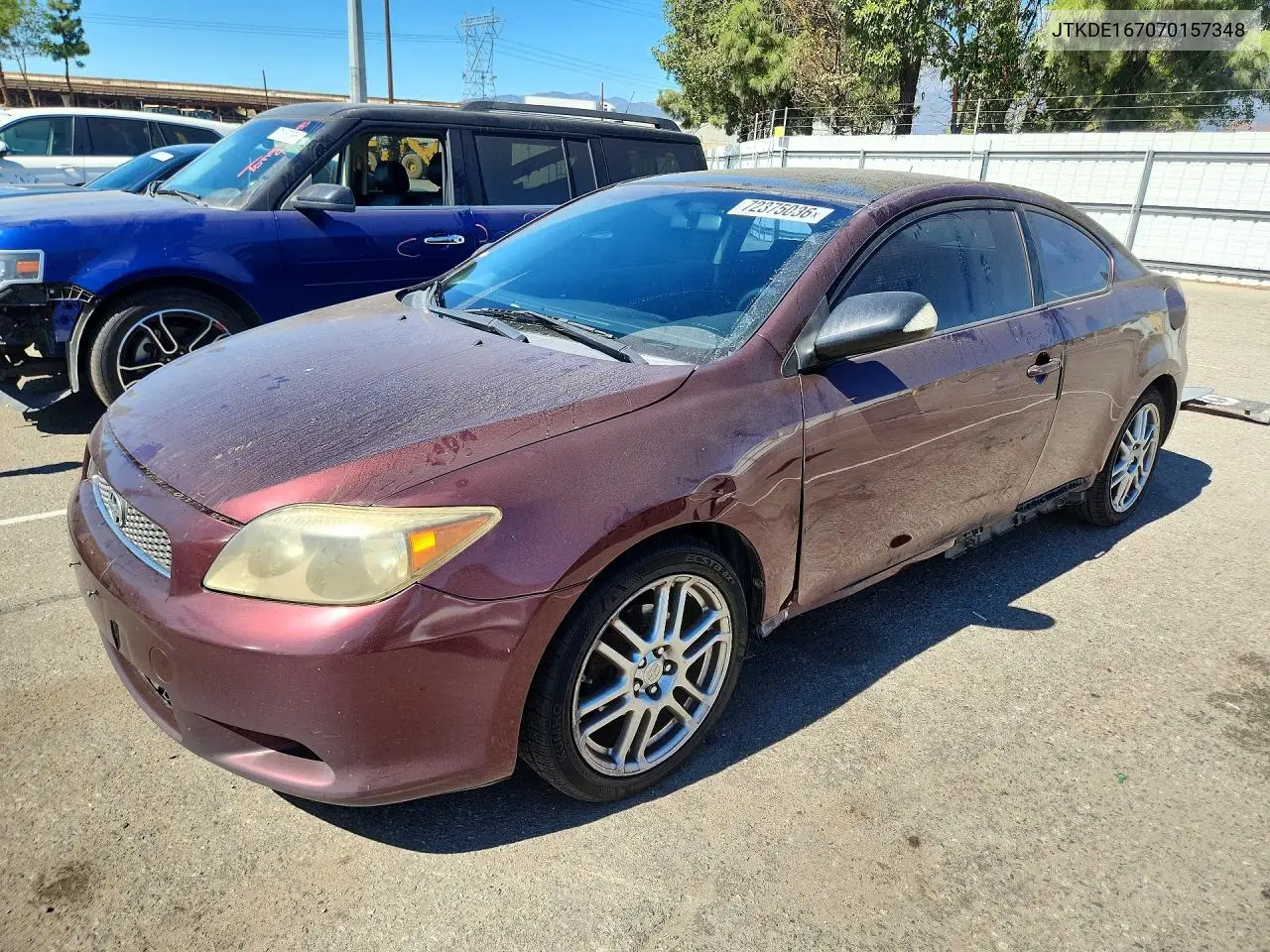 SCION TC 2007, VIN JTKDE167070157348