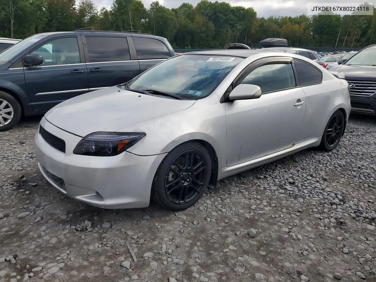SCION TC 2008, VIN JTKDE167X80224118