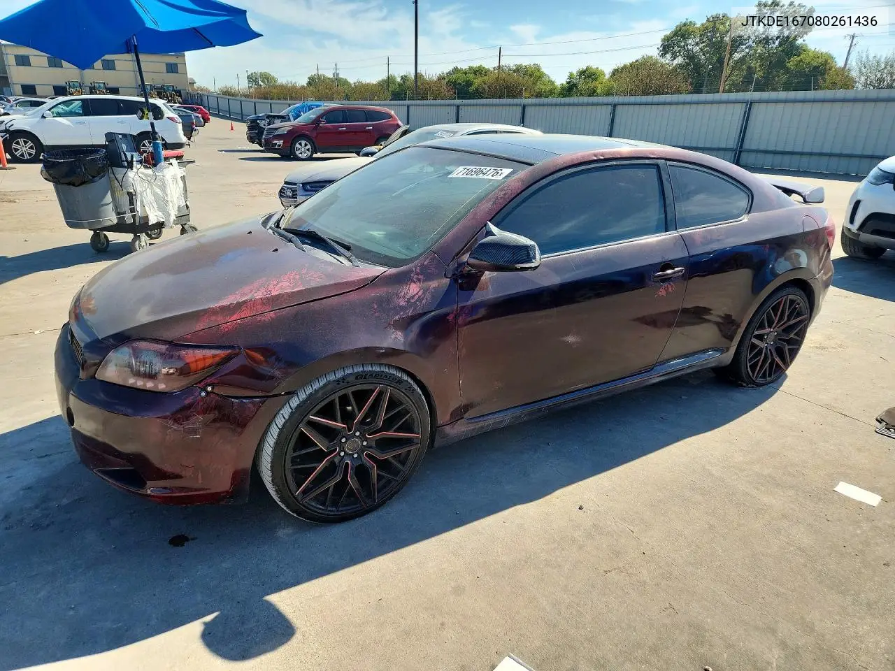 SCION TC 2008, VIN JTKDE167080261436