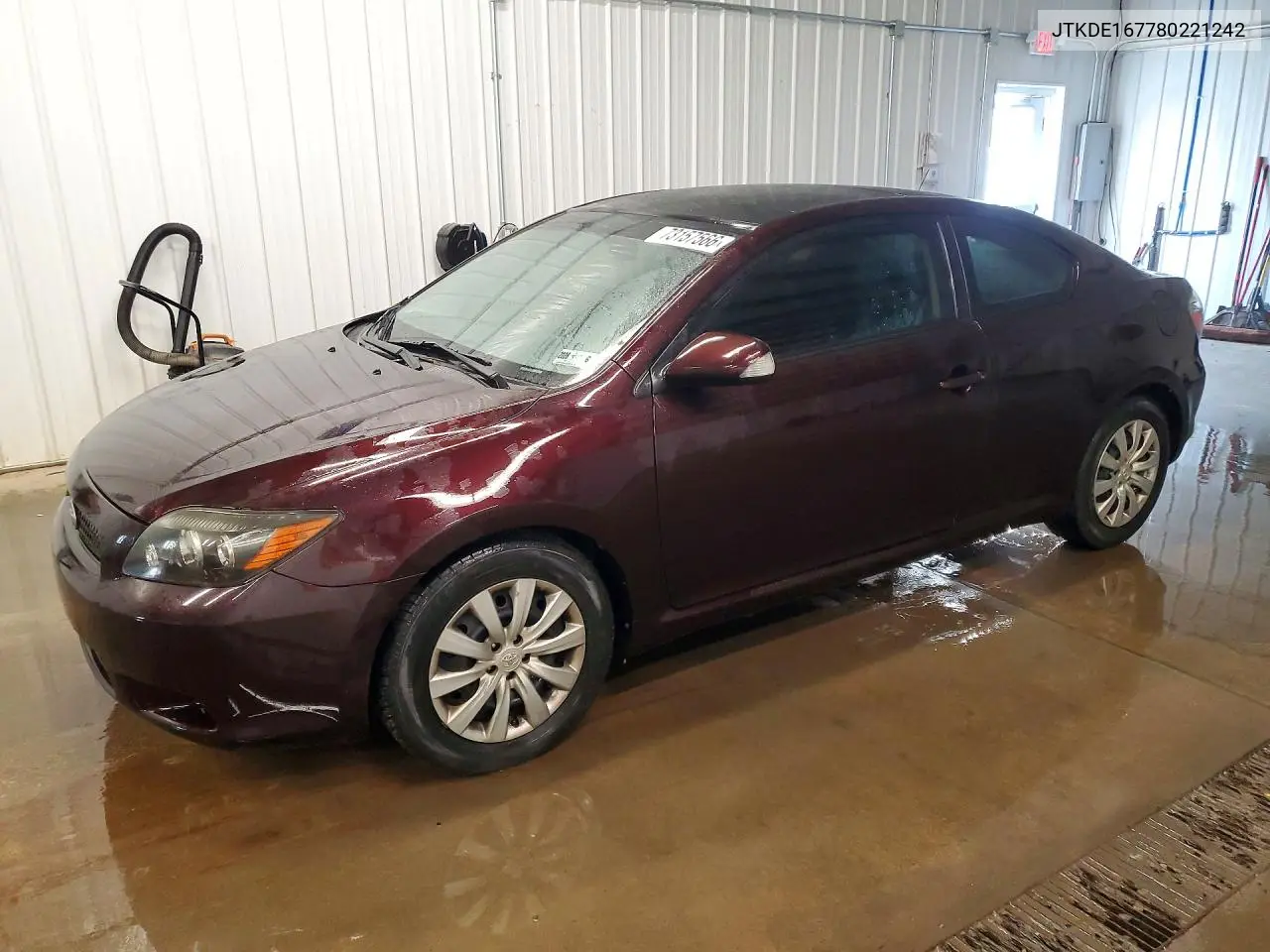 SCION TC 2008, VIN JTKDE167780221242