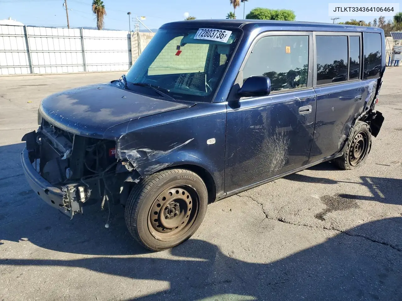 SCION XB 2006, VIN JTLKT334364106464