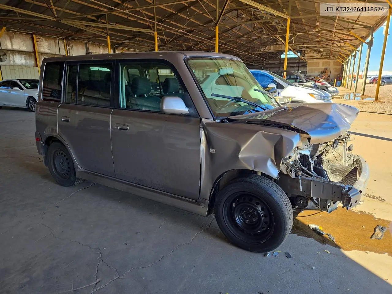 2006 SCION XB VIN JTLKT324264118574 — фото 4