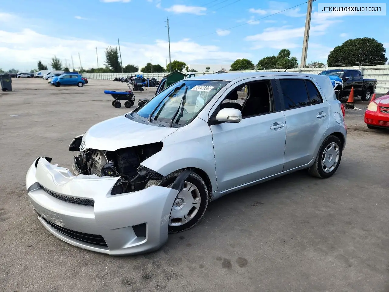 SCION XD 2008, VIN JTKKU104X8J010331