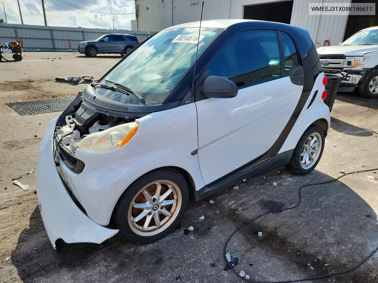 SMART FORTWO 2008, VIN WMEEJ31X08K186611