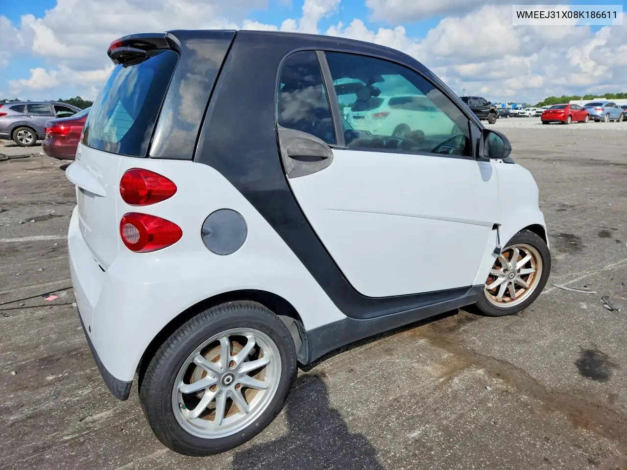 2008 SMART FORTWO VIN WMEEJ31X08K186611 — фото 3