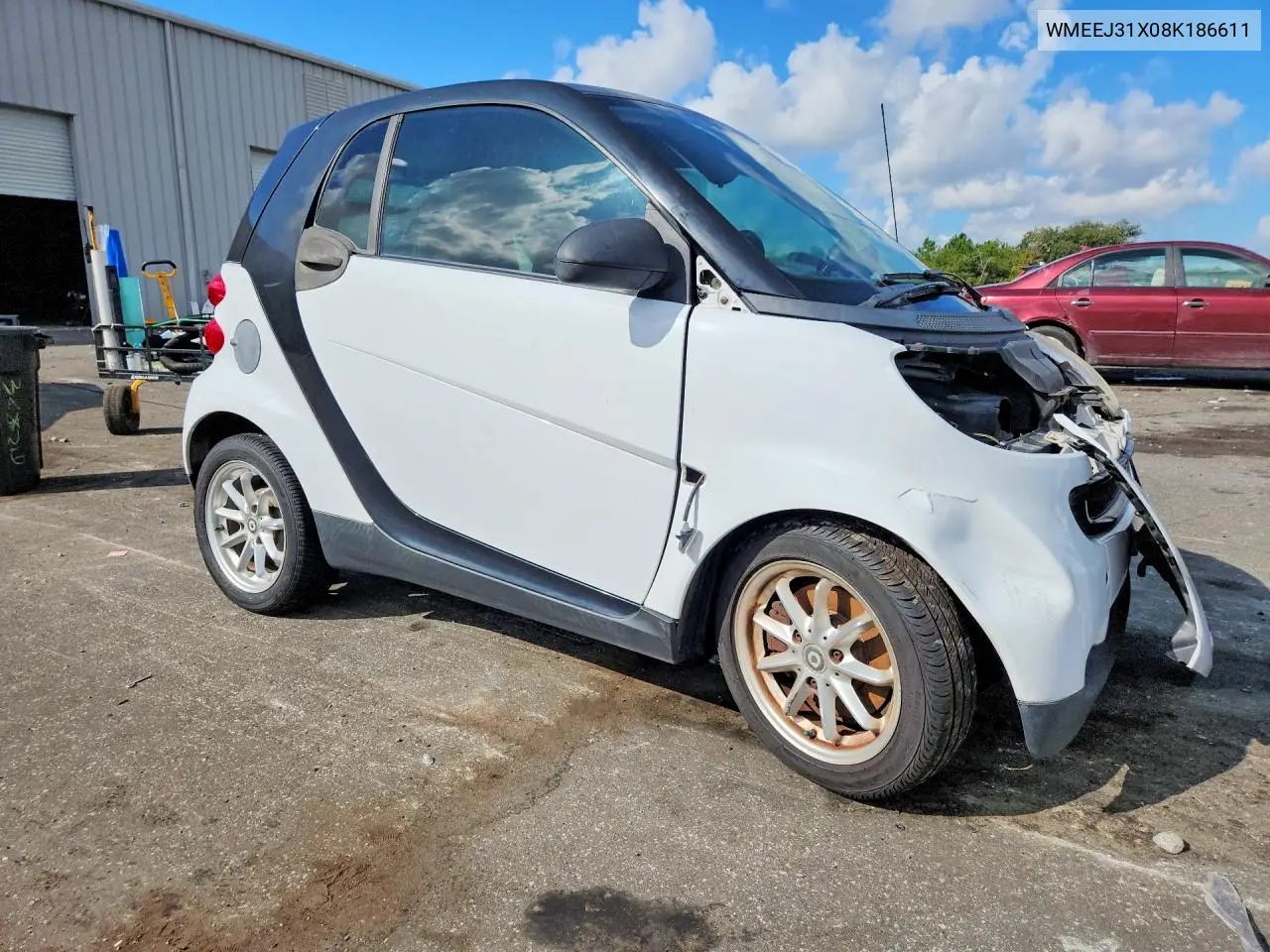 2008 SMART FORTWO VIN WMEEJ31X08K186611 — фото 4